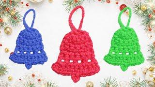 How To Crochet A Christmas Bell Ornament | DIY Xmas Pattern