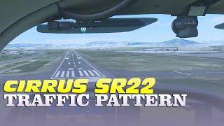 Traffic pattern work in the Cirrus SR22 at Helena Regional in Microsoft Flight Simulator