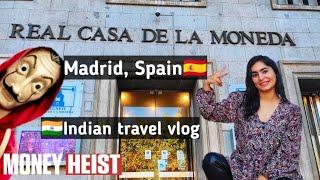 Madrid city tour by an Indian girl | capital of Spain | Money heist bank| Spain4k|subtitles