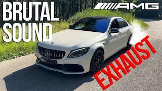 510HP  Mercedes AMG C63 S Brutal Exhaust Sound  After OPF Delete – V8 Power!