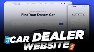 Responsive CAR DEALER  Website using HTML, CSS, JavaScript.