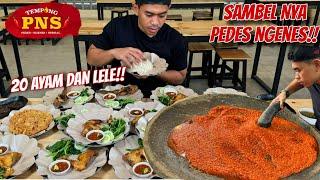 MUKBANG 20 AYAM DAN LELE DI NASI TEMPONG PUNYA TANBOY KUN!