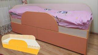 DIY make children bed with two drawers - design and manufacture from scratch