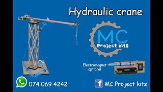 Hydraulic crane project with electromagnet