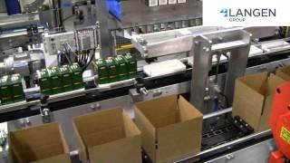 Mpac Langen's LRC-500 Top Load Case Packer Robotically loads Cartons into Cases