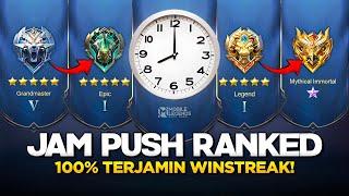 JAM PUSH RANK PALING EFEKTIF DI SEASON 34 | Mobile Legends!