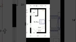 #EN 10'3"*16#164 SQFT NORTH FACE 1 RK HOUSE PLAN PER VASTU#OPEN FLOOR PLAN#SMALL HOUSE DESIGN#VASTU#