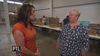 Katie visits a local food bank helping families in Westmoreland County