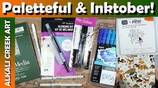 Paletteful Packs October 2021 and INKTOBER UPDATE!  Also, MINI ART HAUL!