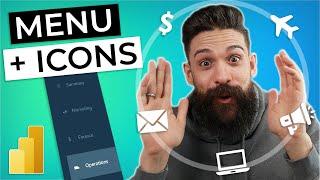 The ULTIMATE Page Navigation (Part 1) CLEAN MENU + ICONS | Power BI DESIGN