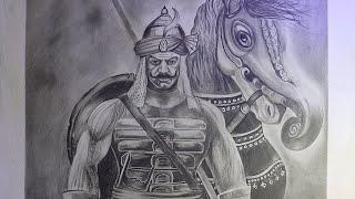 Maharana Pratap Singh || Drawing || on A1 size paper