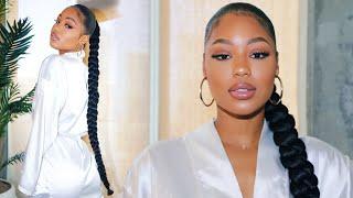 JUMBO BRAID PONYTAIL USING BRAIDING HAIR | how to