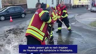 Rohrbrüche halten Feuerwehr in Atem