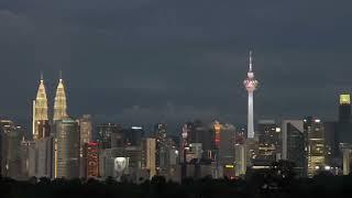 Beautiful Kuala Lumpur city view from Changkat Tunku Lookout Point, Malaysia 