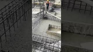 Concrete pouring process