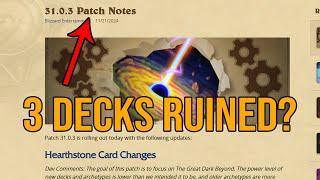 This New Hearthstone Patch DESTROYED 3 Decks in Wild