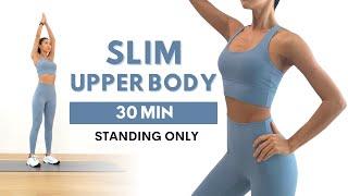 30 MIN SLIM UPPER BODY WORKOUT - Arms, Back, Abs, Armpit