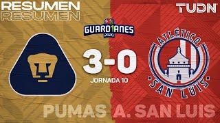 Resumen y goles | Pumas 3-0 Atl San Luis | Guard1anes 2020 Liga MX - J10 | TUDN