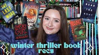 winter thriller book recommendations 2023 | christmas horror, cozy thrillers & snowy settings!