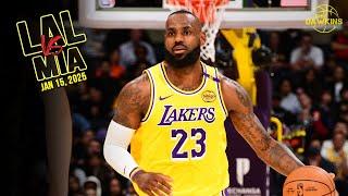 Los Angeles Lakers Full Team Highlights vs Heat | Jan 15, 2025 | FreeDawkins