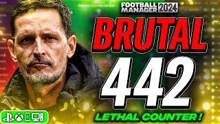 BRUTAL 442 FM24 Tactic! | Dominate ALL Leagues! | Best FM24 Tactics!