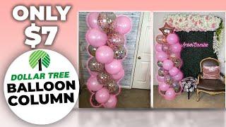 Dollar Tree Balloon Spiral Column Tutorial |$7.00 | Easy Dollar Tree DIY | Balloon Tower| No STAND