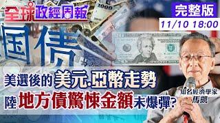 【全球政經周報】美元走勢驚人變數!緊盯川普政策還有? IMF下修陸經濟成長率!難保5%?除非用這劑特效藥 地方政府債務金額驚嚇!未爆彈恐怕?20241110 @中天財經頻道CtiFinance