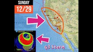 G3 Solar Storm incoming. X-Flare and elevated Eq activity in California. Sunday 12/29/2024