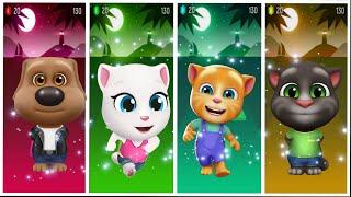 Talking Tom and friends Tom vs Angela vs Ben vs Hunk in  Tiles Hop Coffen banec  #49