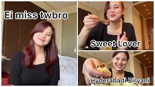 Ei miss twe hyse kana2no // Hyderabad Biryani taste twse mina hwe2 hyye // Hyderabad Layover //