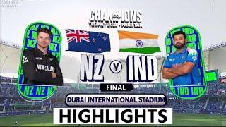 IND vs NZ Champions Trophy Final Match Full Highlights 2025 • INDIA VS NEW ZEALAND Match Highlights