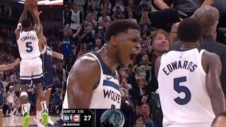 Anthony Edwards TRASH TALKS mavs after EXPLODING  24 points in 1st quarter!