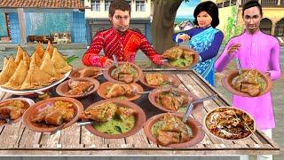 Curry Samosa Recipe Street Food Spicy Curry Samosa Hindi Kahani Hindi Moral Stories New Comedy Video