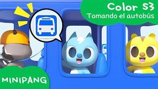 Aprende las colores con MINIPANG | color S3 |Tomando el autobús | MINIPANG TV 3D Play