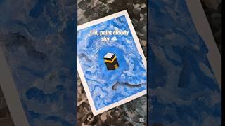 Mini kaaba inside Clouds  #shorts #art #kaaba #canvaspainting #makkah