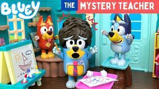 BLUEY - The Mystery Teacher  | Pretend Play with Bluey Toys | Disney Jr | ABC Kids