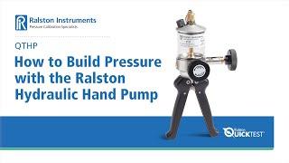 Building 5,000 PSI with the Ralston QTHP Hydraulic Hand Pump