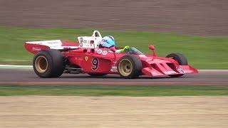 Ferrari F1 312 B3 Spazzaneve - action + on board @ Imola