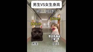 男生VS女生身高 #内容过于真实 #猫meme #猫meme日常 #男女身高差 #男女区别  #cat #迷恋  #猫meme小剧场 #萌宠 #meme