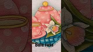 Ainda hoje, Bule rosa com xícara,  orquidea e borboleta, passo a passo no meu canal.