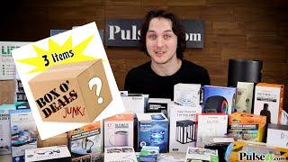 Opening up PulseTV's Random Box of Deals (Junk) Review