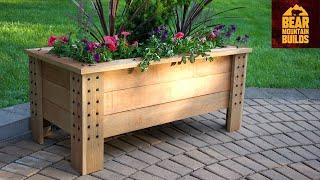 Simple Modern Cedar-Tone Planter Box | FREE PLANS