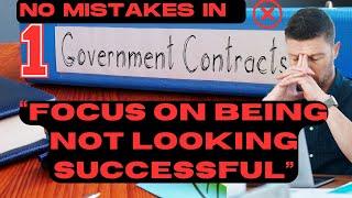 Top 10 mistakes to avoid in government contracting in USA 2024  II NO-1 Dream With Consequences