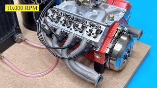 You've Never Seen It Before , Building a HIGH Revving - Cylinder Mini V8 Engine | Assembly and RUN