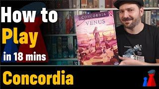 How to play Concordia Venus boardgame - Full teach + Visuals - Peaky Boardgamer