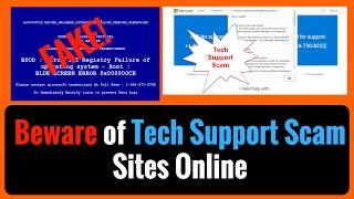 Beware of Tech Support Scam Sites Online