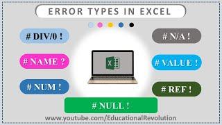 Types of Error in Excel (Explain Every Thing)