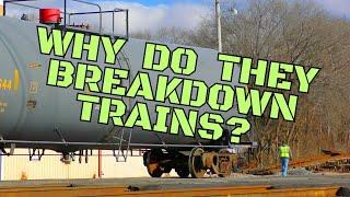 Why do they breakdown trains?  Massive Manifest train cuts off a block of cars for another train