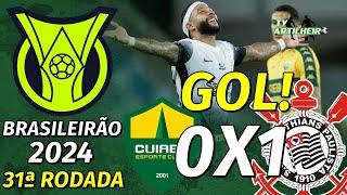 [Série A '24] 31ª Rodada | Cuiabá 0 X 1 Corinthians | Gol! | TV ARTILHEIRO