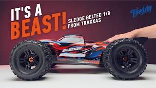 Something really exciting! Sledge Belted from Traxxas. It’s clear that this vehicle means business.